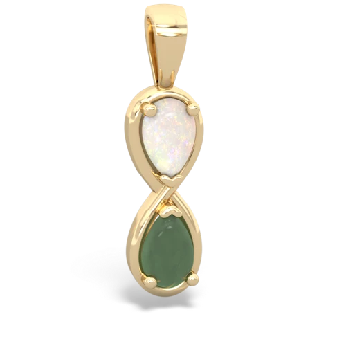 opal-jade infinity pendant