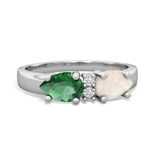 opal-lab emerald timeless ring
