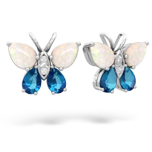 opal-london topaz butterfly earrings