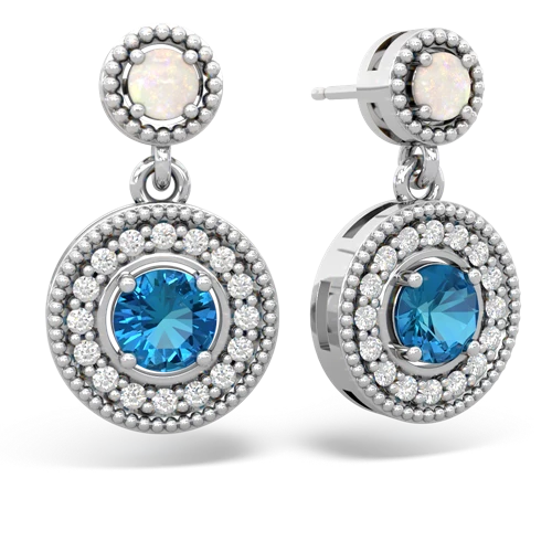 opal-london topaz halo earrings