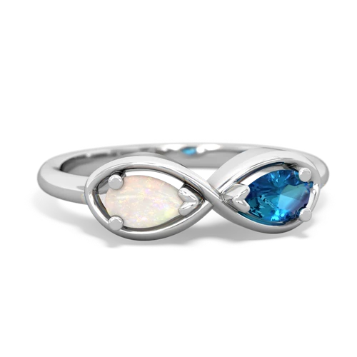 opal-london topaz infinity ring