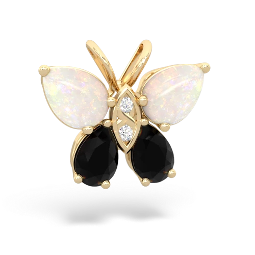 opal-onyx butterfly pendant