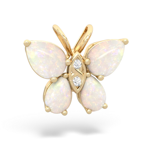 opal-opal butterfly pendant