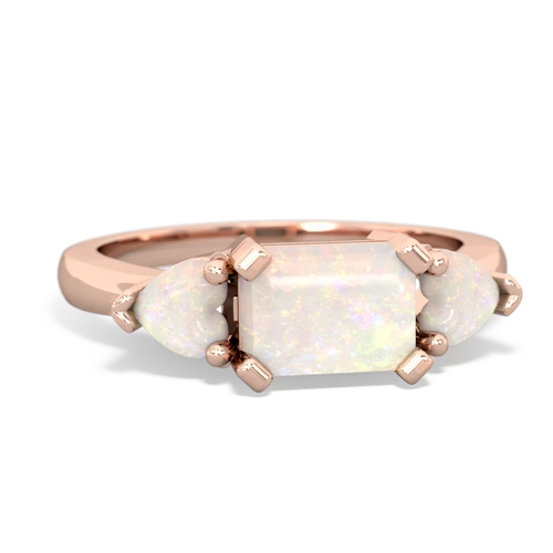 fire opal-onyx timeless ring