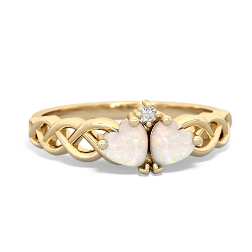 opal celtic braid ring