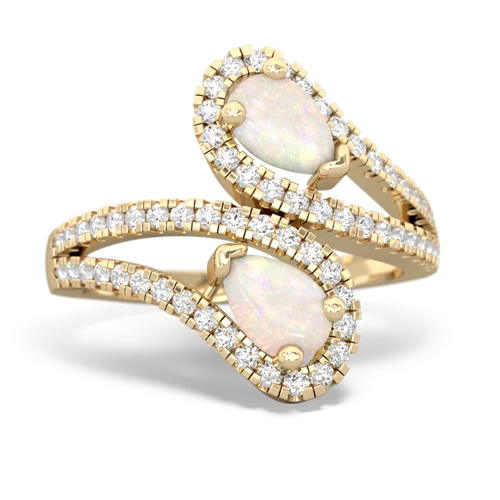 opal pave swirls ring