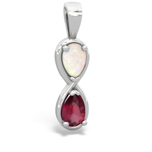 opal-ruby infinity pendant