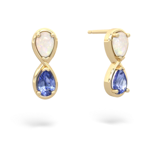 opal-tanzanite infinity earrings