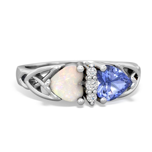 opal-tanzanite celtic ring