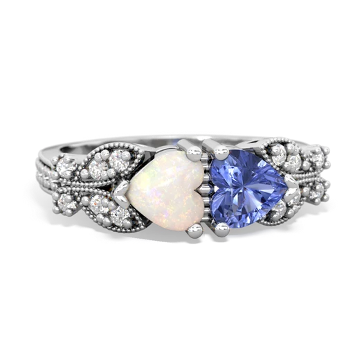 opal-tanzanite keepsake butterfly ring