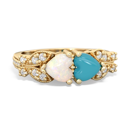 opal-turquoise keepsake butterfly ring