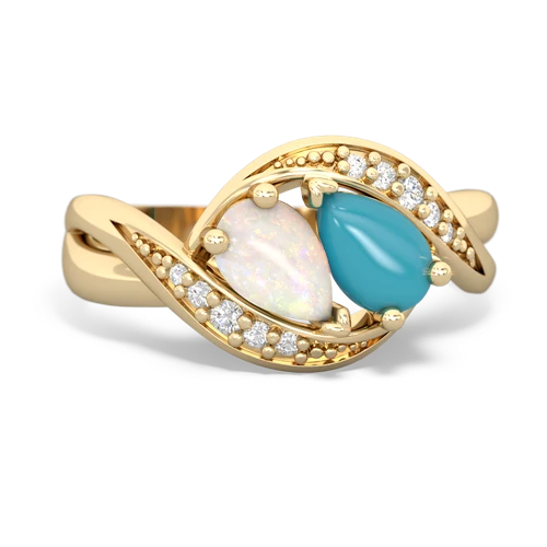 opal-turquoise keepsake curls ring