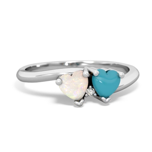 opal-turquoise sweethearts promise ring