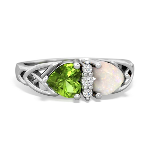 peridot-opal celtic ring