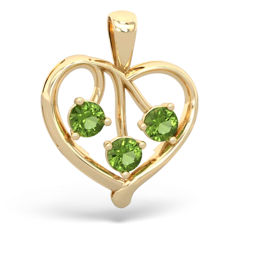 tourmaline-onyx love heart pendant