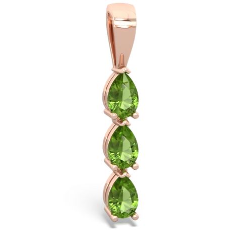 emerald-london topaz three stone pendant