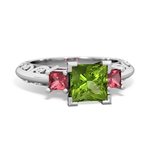 peridot-tourmaline engagement ring