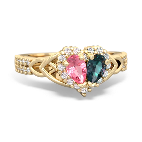pink sapphire-alexandrite keepsake engagement ring