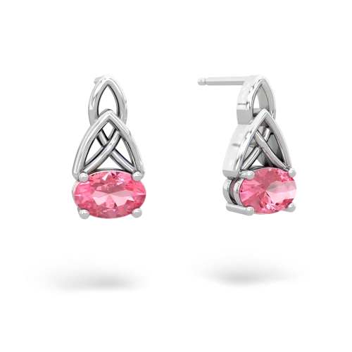 pink sapphire filligree earrings