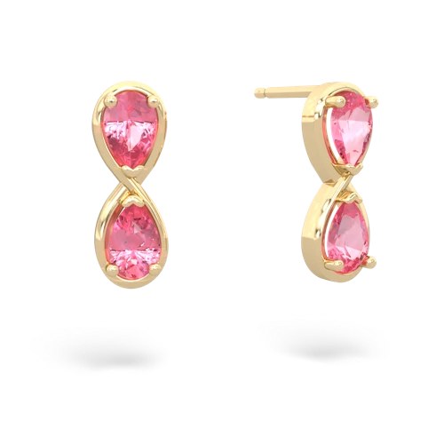 pink sapphire infinity earrings