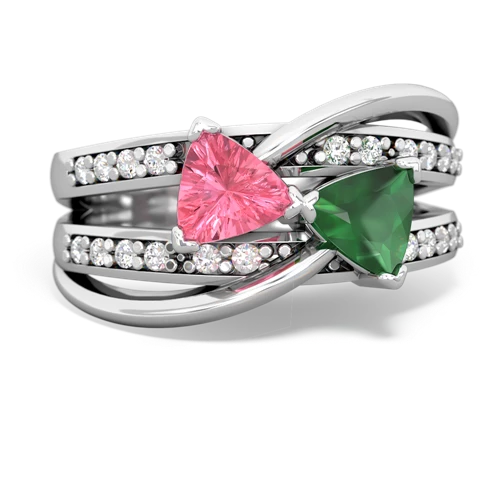 pink sapphire-emerald couture ring