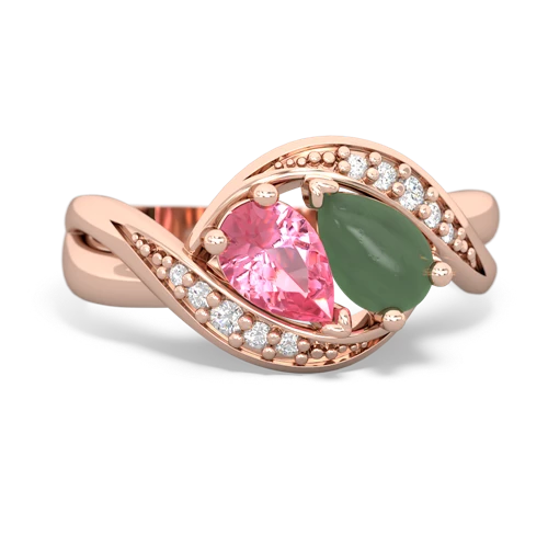 pink sapphire-jade keepsake curls ring