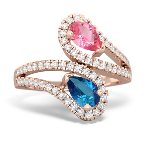 pink sapphire-london topaz pave swirls ring