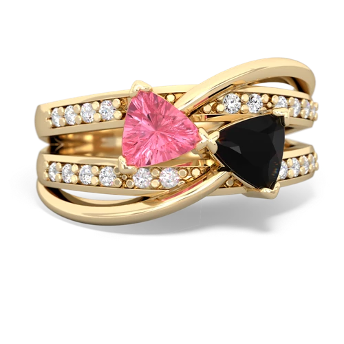 pink sapphire-onyx couture ring