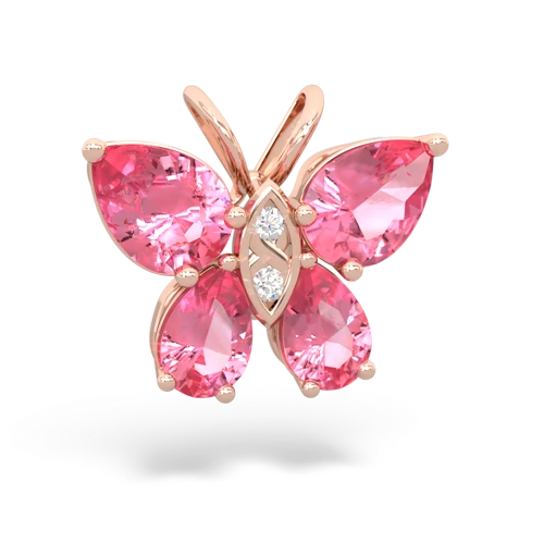 pink sapphire butterfly pendant
