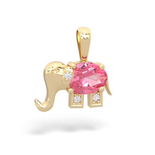 pink sapphire elephant pendant