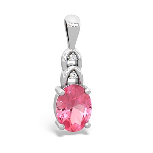 pink sapphire filligree pendant