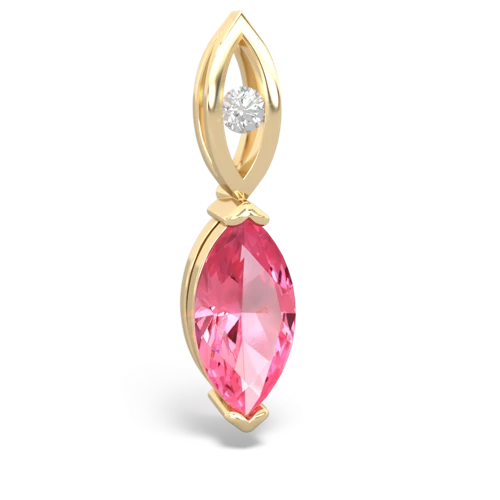 pink sapphire geometric drop pendant