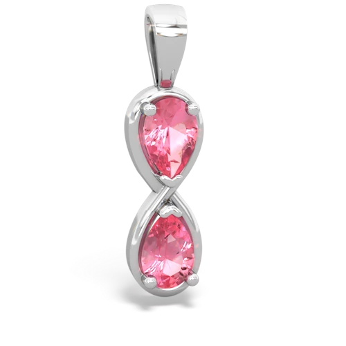 pink sapphire infinity pendant