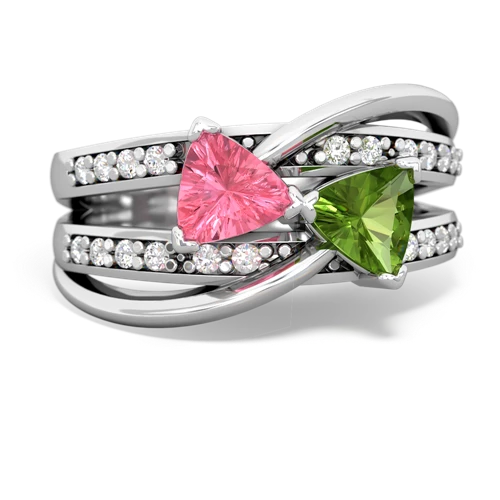 pink sapphire-peridot couture ring