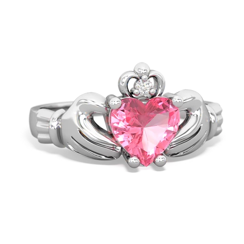 pink sapphire claddagh ring