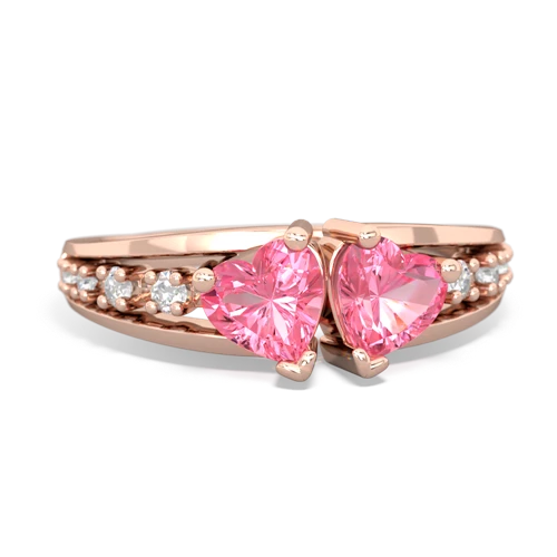 pink sapphire modern ring