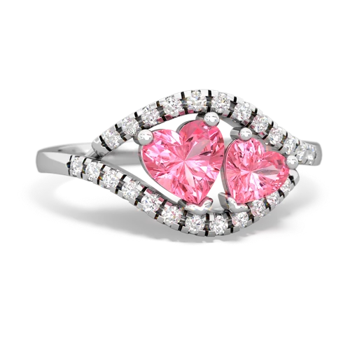 pink sapphire mother child ring