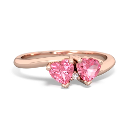 pink sapphire sweethearts promise ring