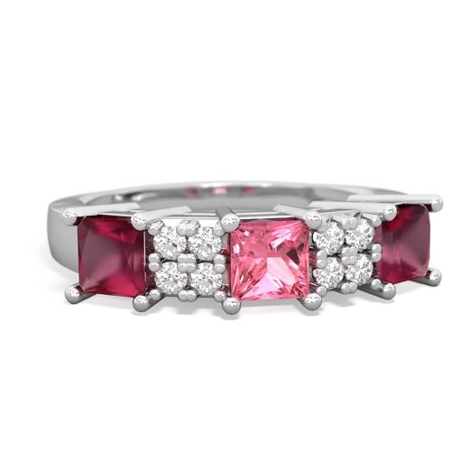 pink sapphire-ruby timeless ring