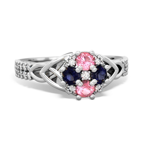 pink sapphire-sapphire engagement ring
