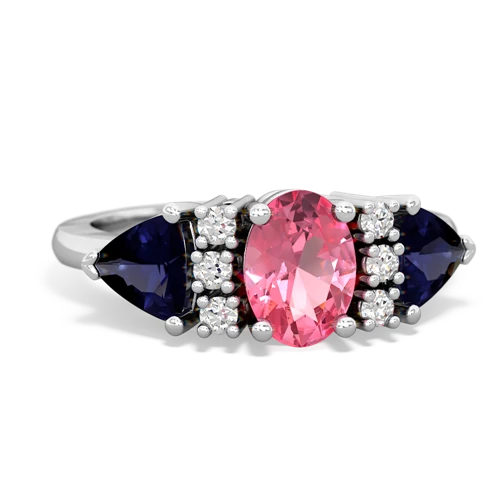 pink sapphire-sapphire timeless ring