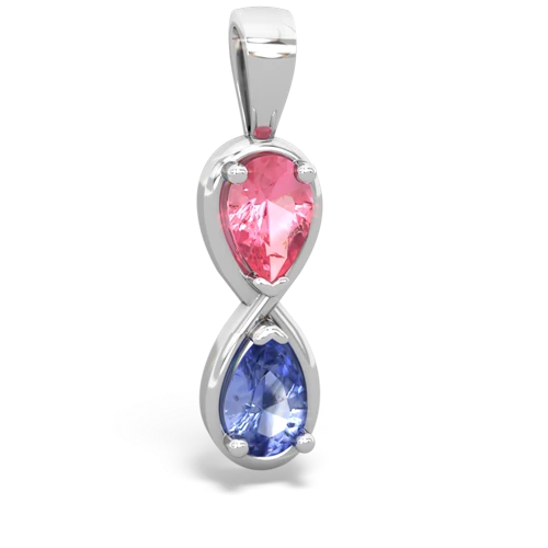 pink sapphire-tanzanite infinity pendant
