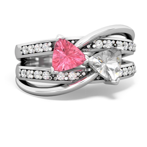 pink sapphire-white topaz couture ring