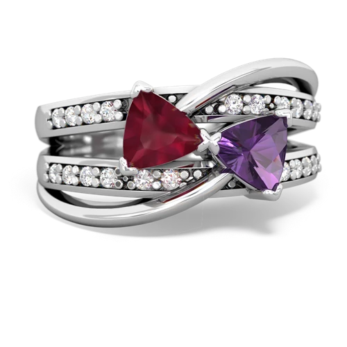 ruby-amethyst couture ring