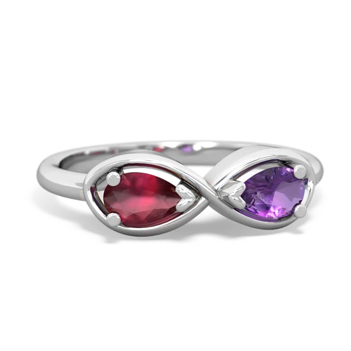 ruby-amethyst infinity ring