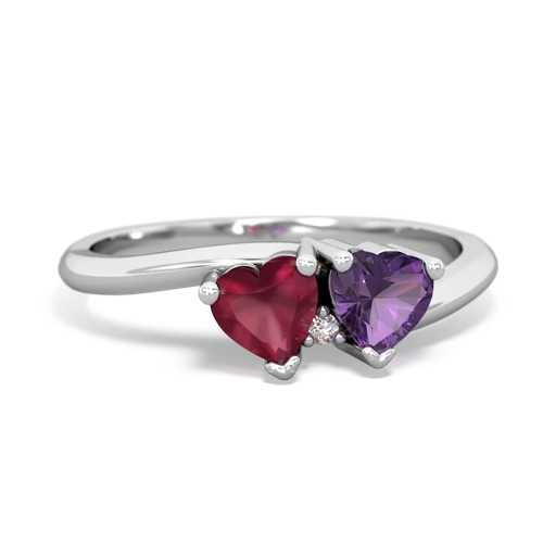 ruby-amethyst sweethearts promise ring