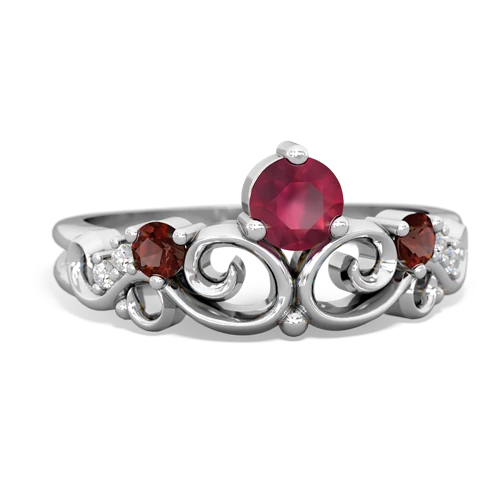 ruby-garnet crown keepsake ring