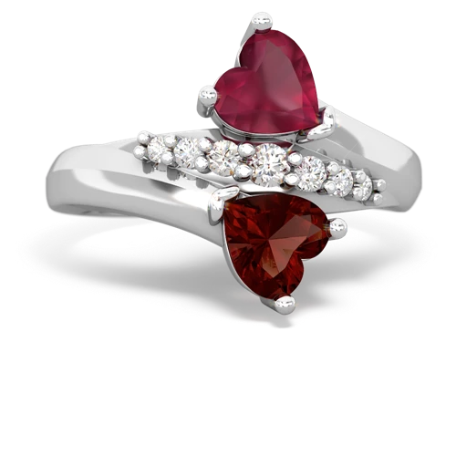 ruby-garnet modern ring