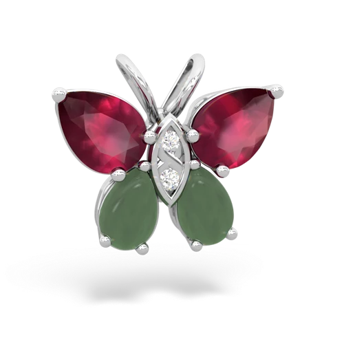 ruby-jade butterfly pendant