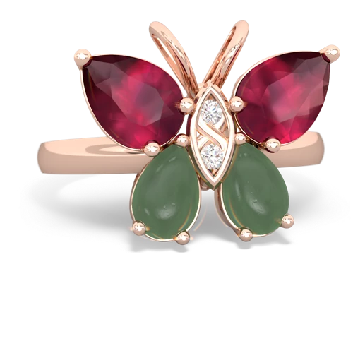 ruby-jade butterfly ring